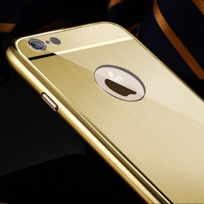 2in1 Brand Luxury Gold Mirror Case For Iphone 6..