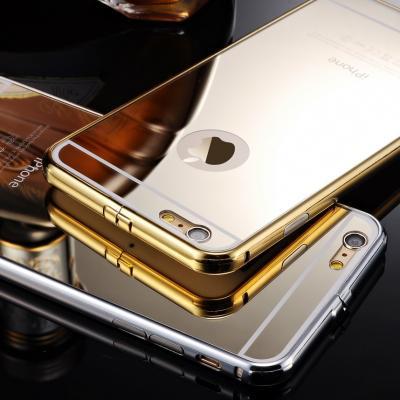 2 in 1 Brand Luxury Gold mirror case cover for iPhone 6 iPhone 6 Plus,Coque iPhone 6 6 Plus