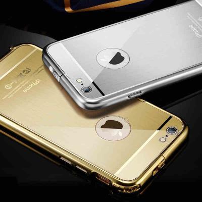 2in1 Brand Luxury Gold Mirror Case for iPhone 6 iPhone 6 Plus,Coque iPhone 6 6 Plus