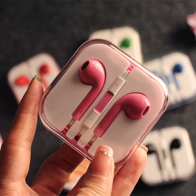 3.5mm Jack Earbuds Earphone Headset Remote Micphone For Aplle Iphone 3 4 4s 5 5s 6 6plus Ipod 6 Colors
