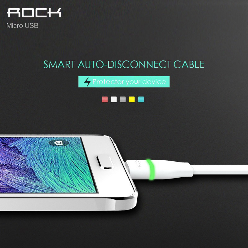 Rock Smart Auto-disconnect Protector Micro Usb Data Cable For Samsung/htc/sony/nokia/lg/xiaomi/huawei Android Phone